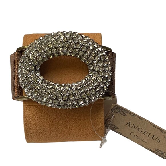 Angelus Collection Rhinestone Donut Adjustable Statement Bracelet NWT Boho Bling - Picture 3 of 8